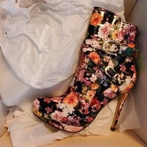 Floral booties